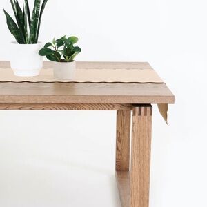 SOLD // Gathre Scallop Table Runner in Paloma 10ft Wipeable